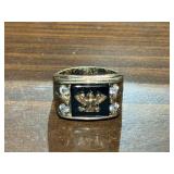 Mens Gold Tone Eagle Ring