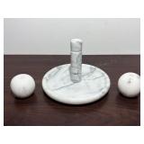Marble Spheres & Paper Towel Holder