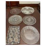 Various Glass Serving Platters