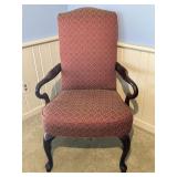 Upholstered Armchair w/ Queen Anne Legs