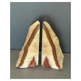 Polished Agate Geode Bookends