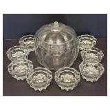Covered Pumpkin and Candle holders