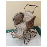 Victorian F.A. Whitney Wicker Carriage