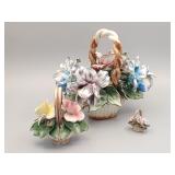 (3) Capodimonte Baskets (3) Capodimonte Baskets