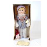 First Golden Porcelain Doll NIB