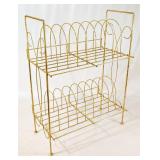 Mid Century Brass Record Rack Mid Century Brass Record Rack