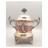Antique Cranberry Swirl Pickle Castor Antique Cranberry Swirl Pickle Castor