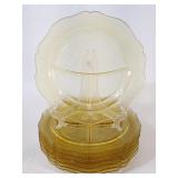 (8) Yellow Depression Grill Plates (8) Yellow Depression Grill Plates