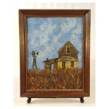 Impressionist Style Farmhouse Painting