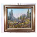 1990 Mountain Scene Painting 1990 Mountain Scene Painting
