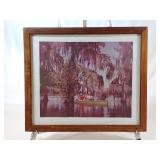 Vintage Bayou Fishing Couple Print Vintage Bayou Fishing Couple Print