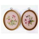 (2) Vintage Needlepoint Wall Hangers (2) Vintage Needlepoint Wall Hangers