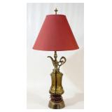 Vintage Green Glass Table Lamp Vintage Green Glass Table Lamp