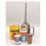 Vintage Automotive Cans & Oiler Vintage Automotive Cans & Oiler
