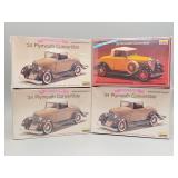 (4) Convertible Scale Models Lot #2