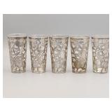 (5) Vintage Sterling Silver Overlaid Glasses