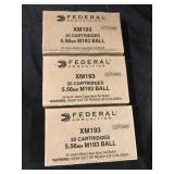 FEDERAL AMMUNITION XM193 CARTRIDGES