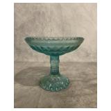 BLUE PRESSED CANDY DISH