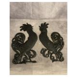 SEARCY USA CAST ROOSTER WALL PLAQUES