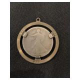 US WALKING LIBERTY SILVER HALF DOLLAR COIN PENDANT