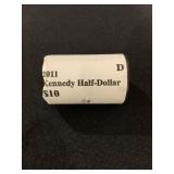$10 2011 KENNEDY HALF DOLLAR COINS UNCIRCULATED