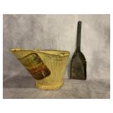 VINTAGE TOLE BUCKET AND SHOVEL