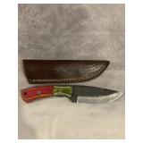 HANDMADE HUNTING KNIFE W/SHEATH