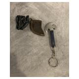 HANDMADE  DAMASCUS SCIMITAR POINT BLADE KEYCHAIN