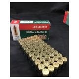 LELLIER & BELLOT 45 AUTO 230 GR. FMJ 50 ROUNDS