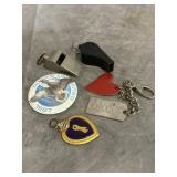 HEART KEY CHAIN PURPLE HEART DU PIN WHISTLE