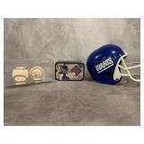 AUTOGRAPH BASEBALLS, COLLECTORS CARDS, HELMET