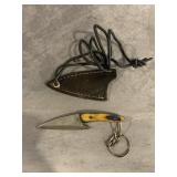 HANDMADE KEYCHAIN KNIFE WITH SHEATH