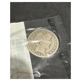 1909 BARBER SILVER 1/2 DOLLAR COIN