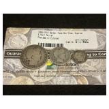 BARBER COIN SET DIME QUARTER HALF DOLLAR
