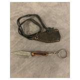MHS CUTLERY DAMASCUS KEYCHAIN KNIFE