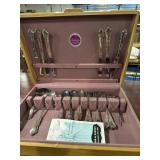 REED AND BARTON SILVERWARE IN CHEST