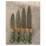 MHS CUTLERY DAMASCUS STEEL CHEF KNIVES
