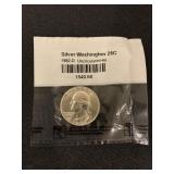1952-D SILVER WASHINGTON QUARTER COIN UNCIRCULATED