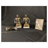 CANDLEHOLDERS, TABLETOP MIRROR, CRYSTAL DOORKNOB