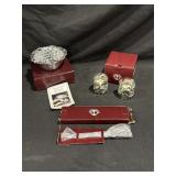 ARTHUR COURT ALUMINUM VOTIVES, BOWL, KNIFE