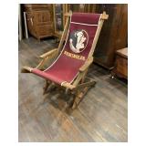 FSU WOOD & CANVAS FOLDING LOUNGE CHAIR