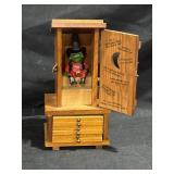 ENESCO WOODEN MUSIC BOX AND COASTERS
