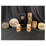 ASSORTED TINS AND SALT & PEPER SHAKERS