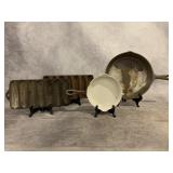 CAST IRON CORN MUFFIN PANS, FRYING PANS