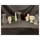 ASSORTED FLOWER VASE AND LANTERN GLASS