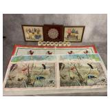 WILDLIFE PRINT SCARVES, NAPKIN HOLDERS, WALL ART