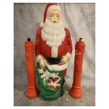 CHRISTMAS SANTA & CANDLES YARD DECORATION