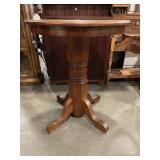 OAK PEDASTAL PUB/BAR TABLE