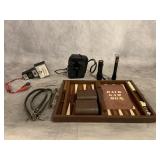FLASHLIGHTS, BINOCULARS, TACHOMETER, BACKGAMMON