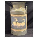 PAINTED MILK CAN